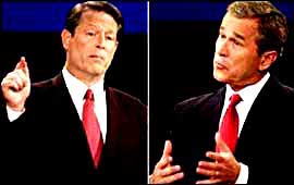 bush + gore = bore